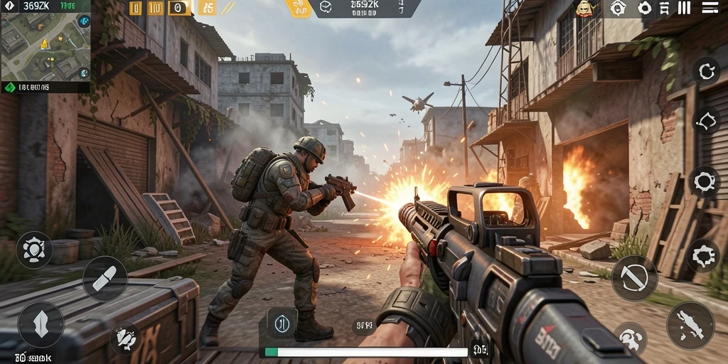 Tampilan gameplay menegangkan dari 369ZK yang penuh aksi.