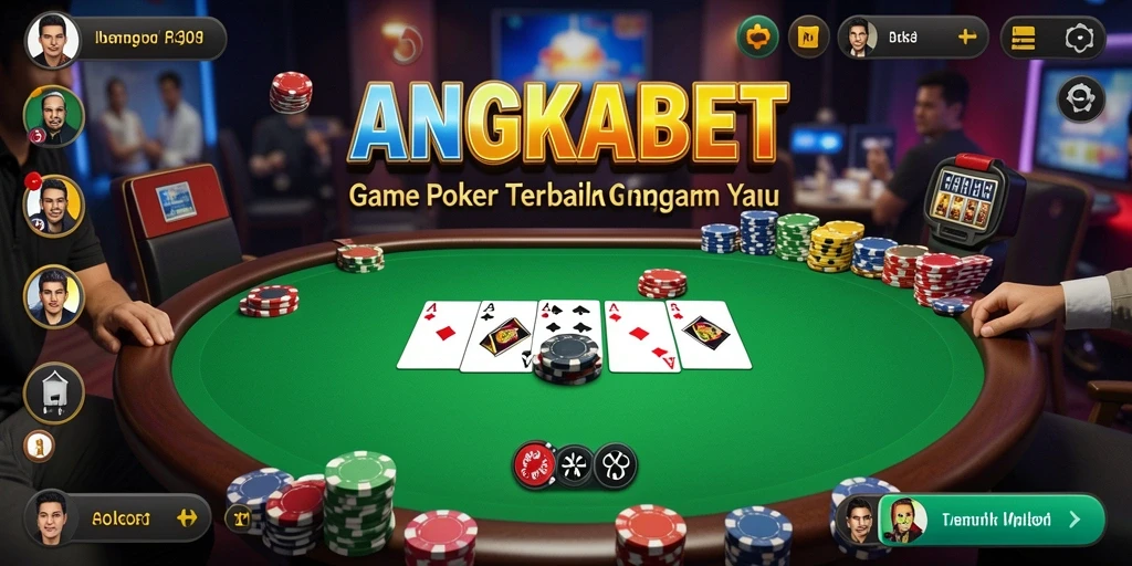 Screenshot ANGKABET menampilkan pemain Poker yang sedang beraksi.