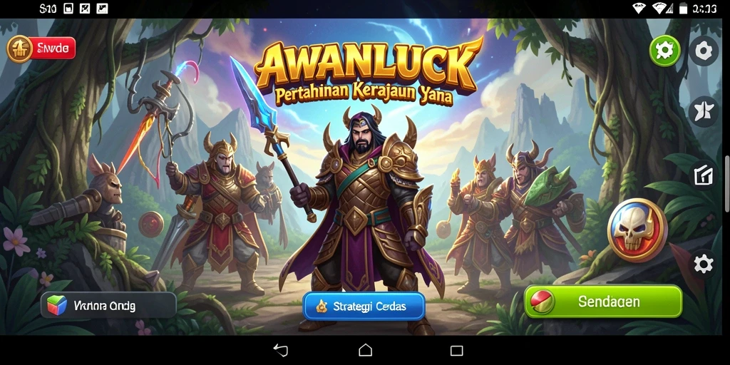 Screenshot dari gameplay seru Tower Defense AWANLUCK.