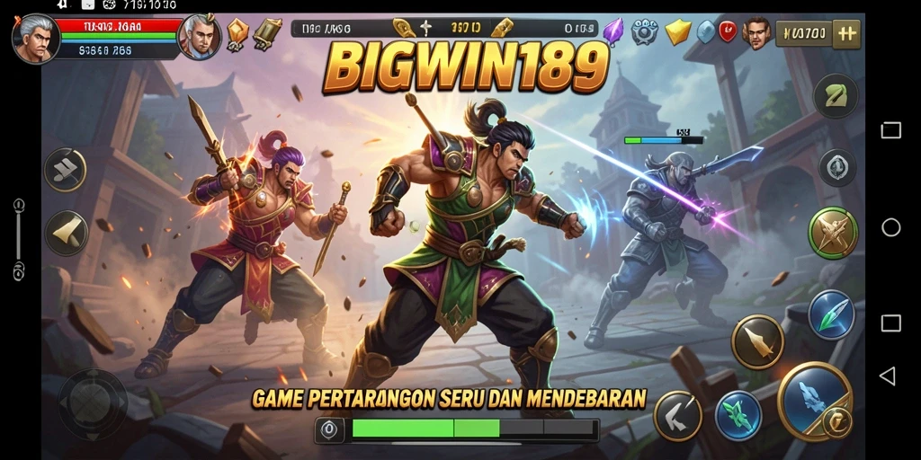 Tampilan gameplay seru dari BIGWIN189 dengan pertarungan menarik.