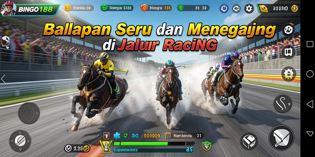 Gameplay seru BINGO188 dengan balapan yang menegangkan.