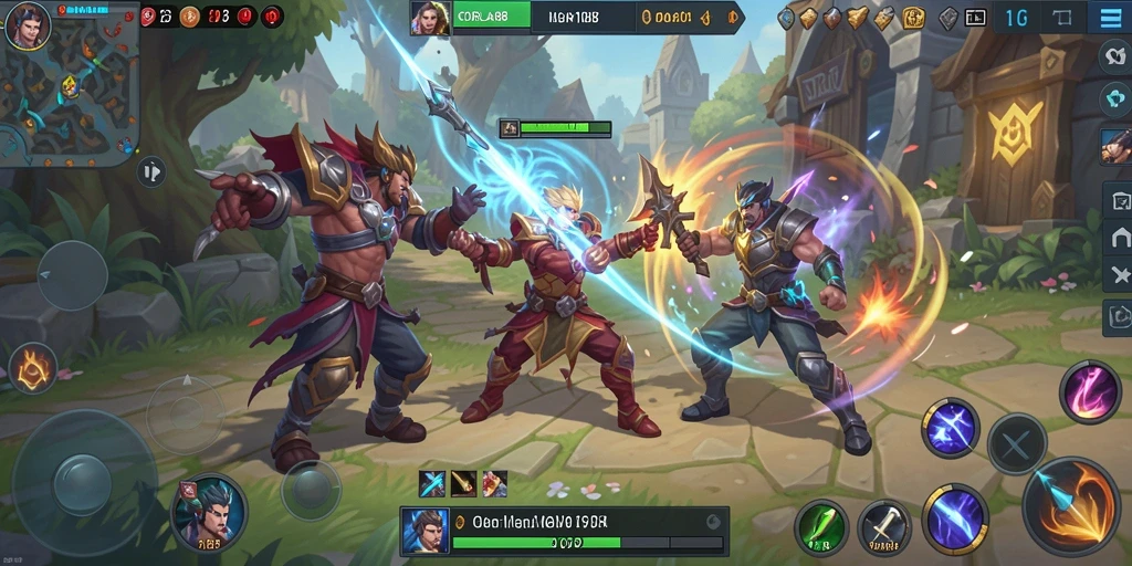 Screenshot gameplay yang menunjukkan pertarungan seru di CORLA188.