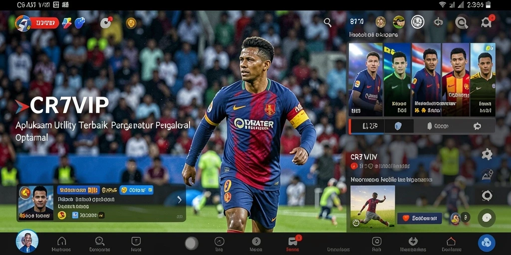 Tampilan utama CR7VIP dengan fitur-fitur Utilitas yang lengkap.