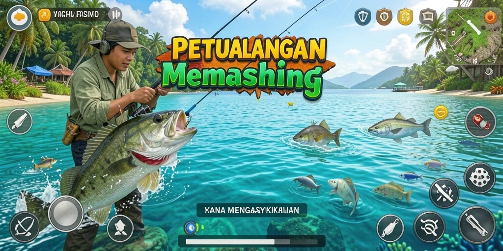 Tangkapan ikan besar dalam gameplay F7F7 yang seru.