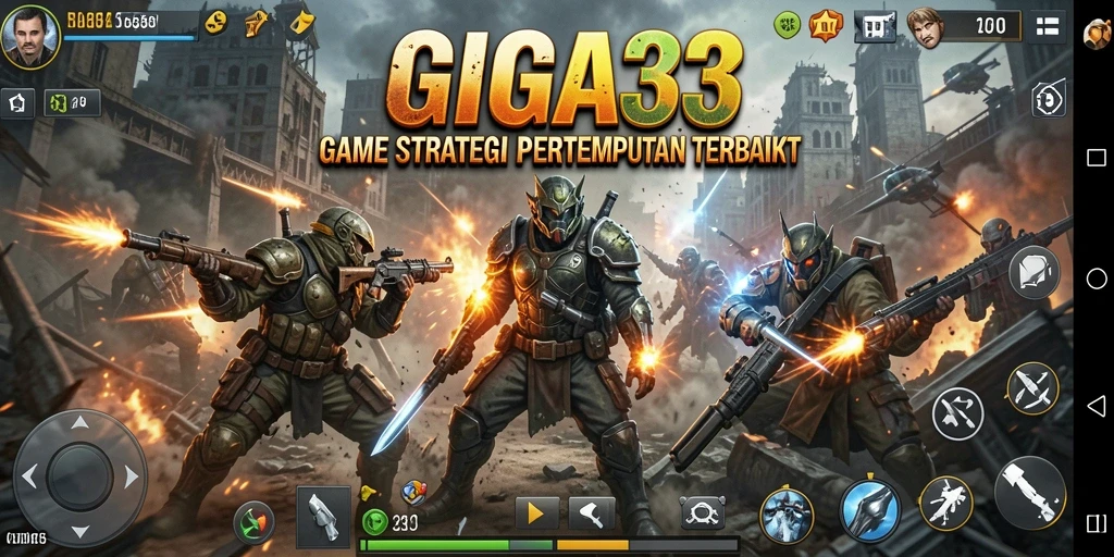 Tangkapan layar menunjukkan aksi pertempuran epik dalam GIGA33.