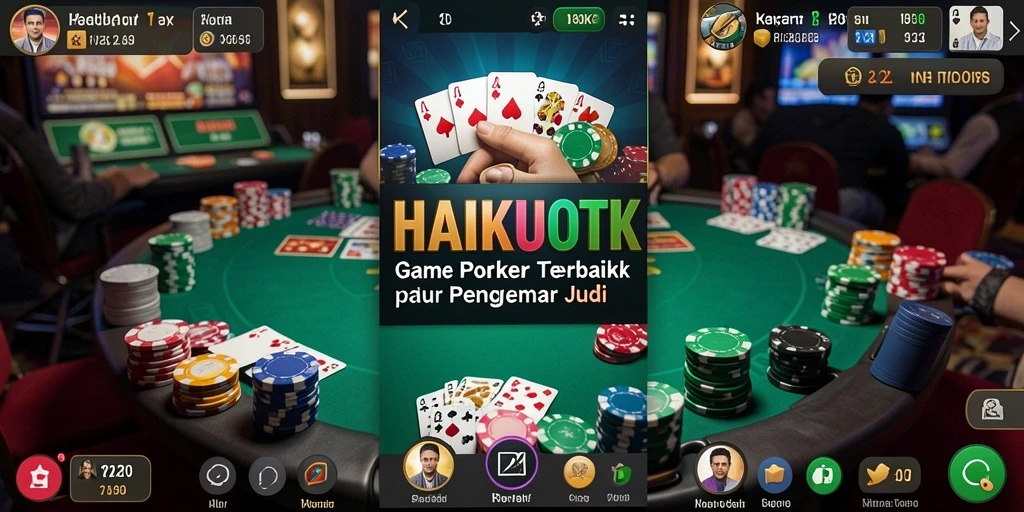 Gameplay seru HAIKUOTK dengan pemain poker lain.