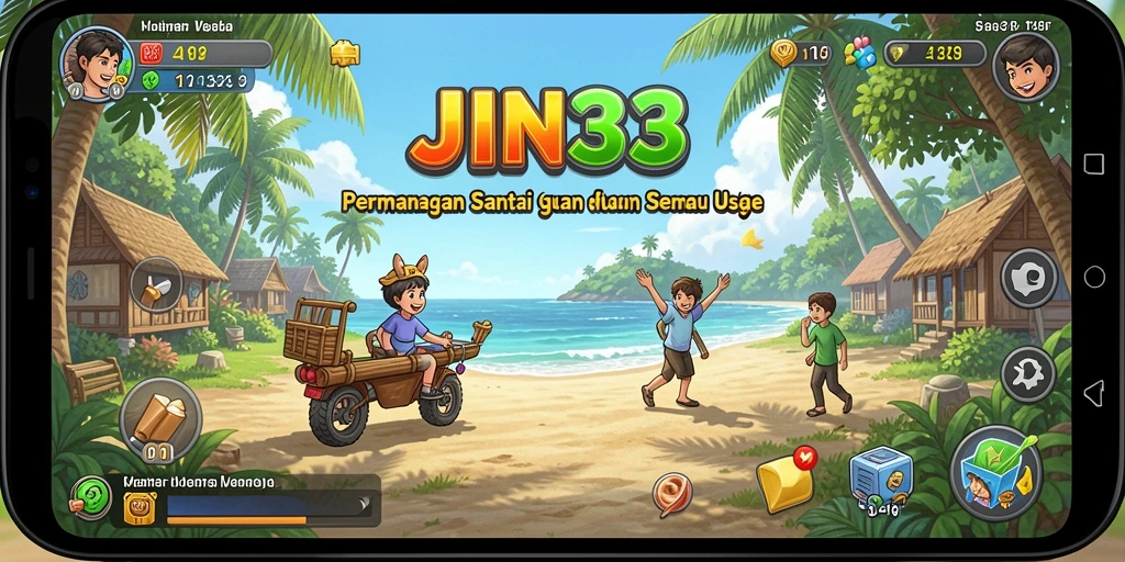 Tampilan gameplay JIN33 yang ceria dan menarik.