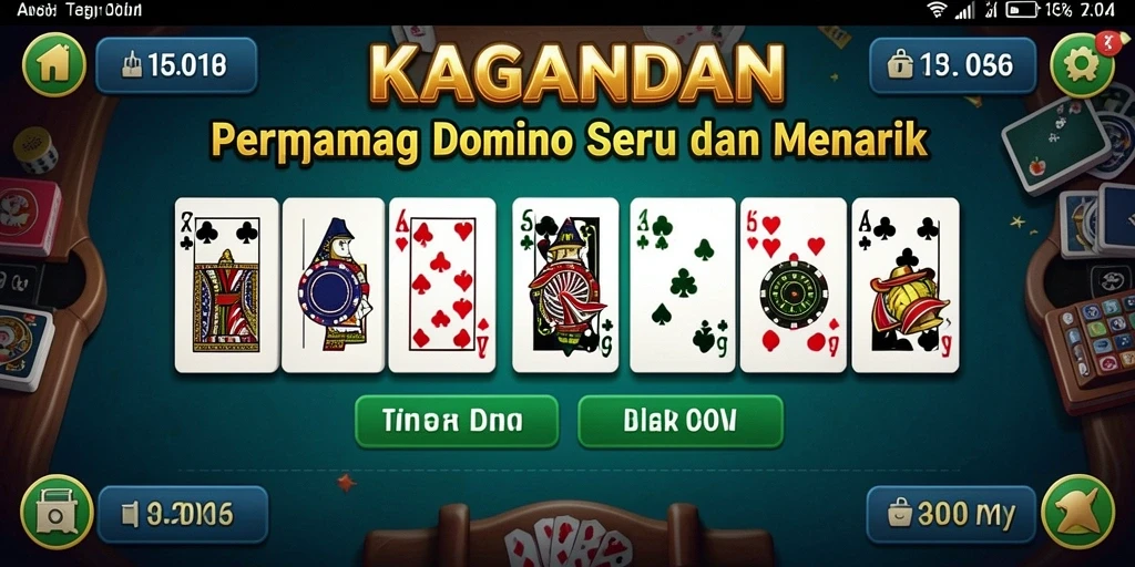 Tampilan gameplay seru di KAGANDAN dengan banyak pilihan domino.