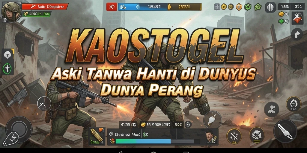 Tangkapan layar KAOSTOGEL menunjukkan pertempuran seru dengan musuh yang menantang.