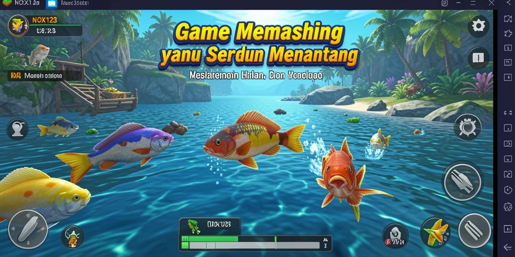 Gameplay menarik dari NOX123 saat memancing di lokasi indah.