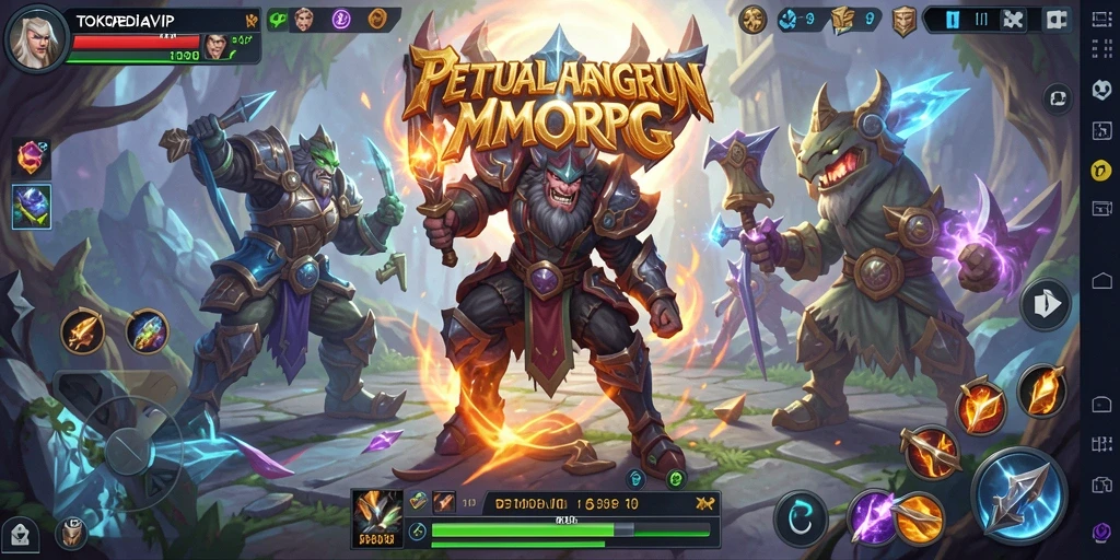 Tampilan gameplay seru dan interaktif dari TOKOPEDIAVIP MMORPG.
